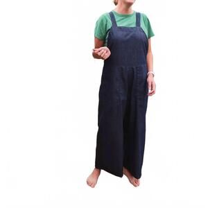 NEW TEAK lola wide leg overalls japanese denim in indigo